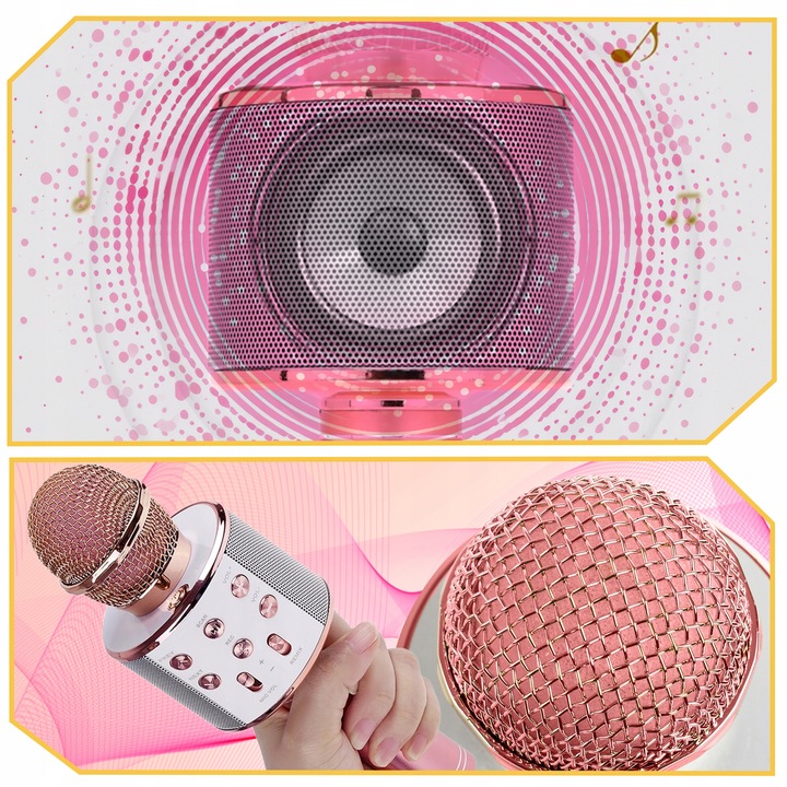 MIKROFON KARAOKE DLA DZIECI BEZPRZEWODOWY GŁOŚNIK BLUETOOTH USB MIKROFONY Stan opakowania oryginalne